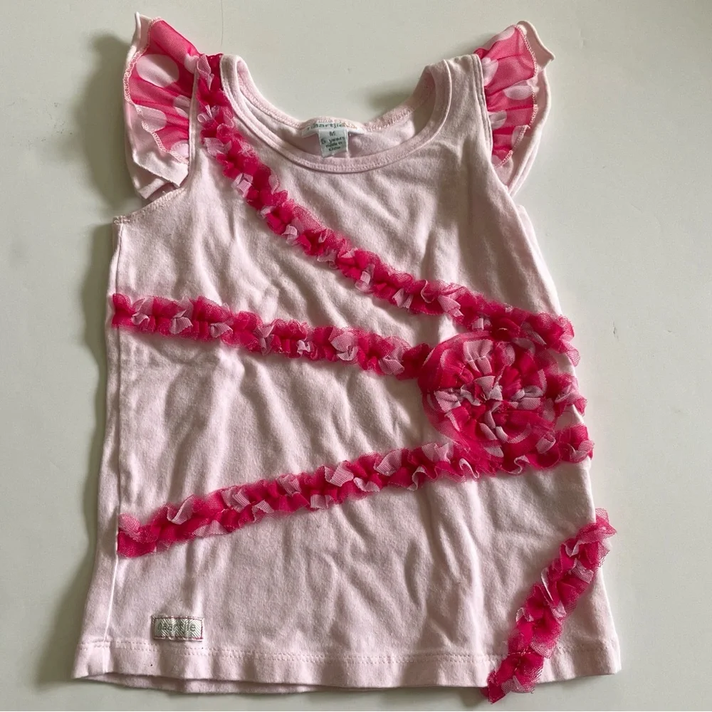 Naartjie Pink Ruffle Tank Top